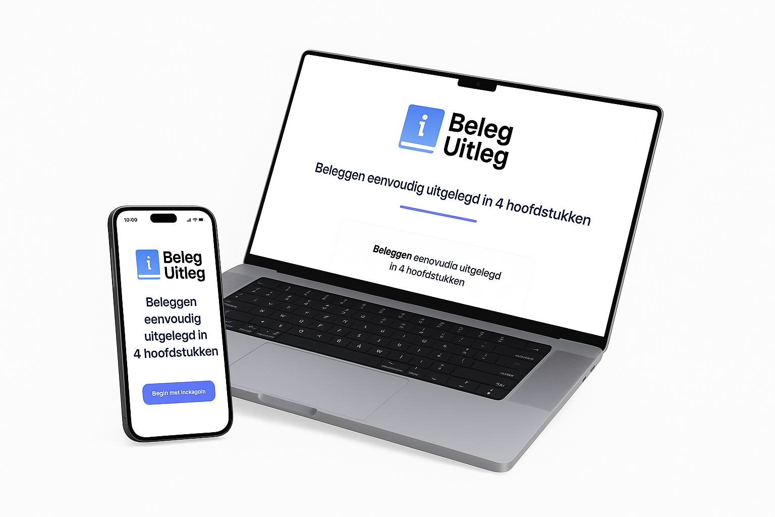 BelegUitleg.nl webapp mockup
